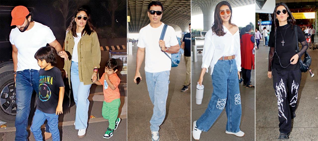 Ave familia: Saif Ali Khan, Kareena Kapoor Khan with Taimur and Jeh; In classics: Sonu Sood and Karishma Tanna; Black beauty: Shruti Haasan