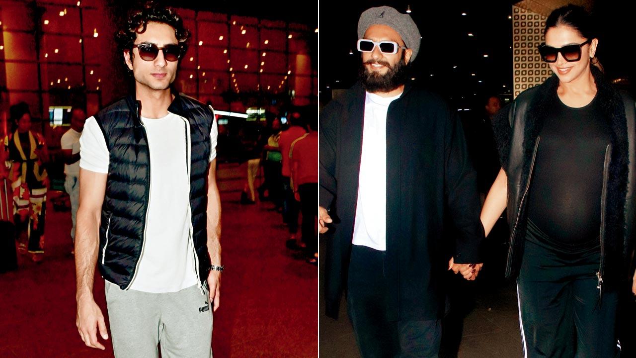 Ibrahim Ali Khan; (right) Ranveer Singh with wife Deepika Padukone