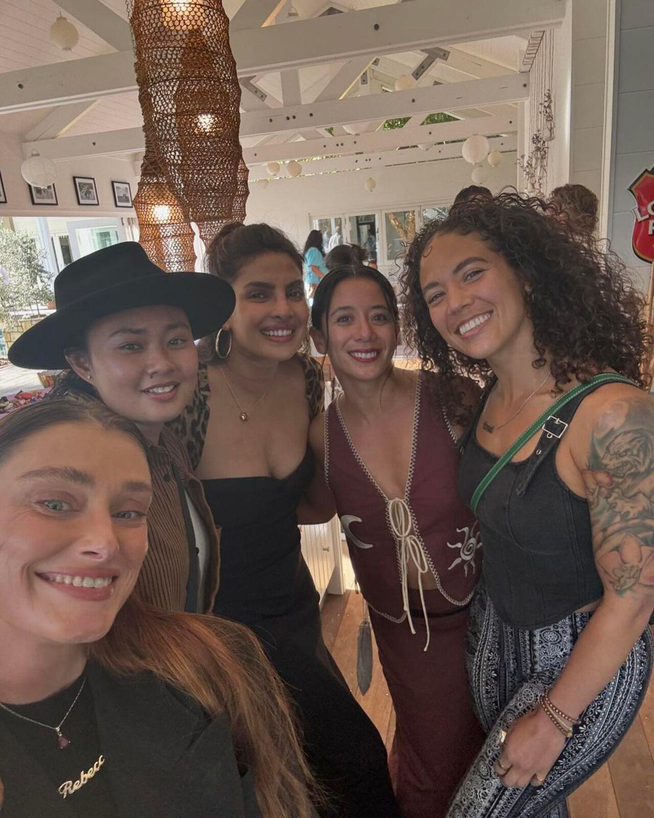 Priyanka took to her Instagram handle and treated fans with new pictures from the film set of 'The Bluff' in Australia