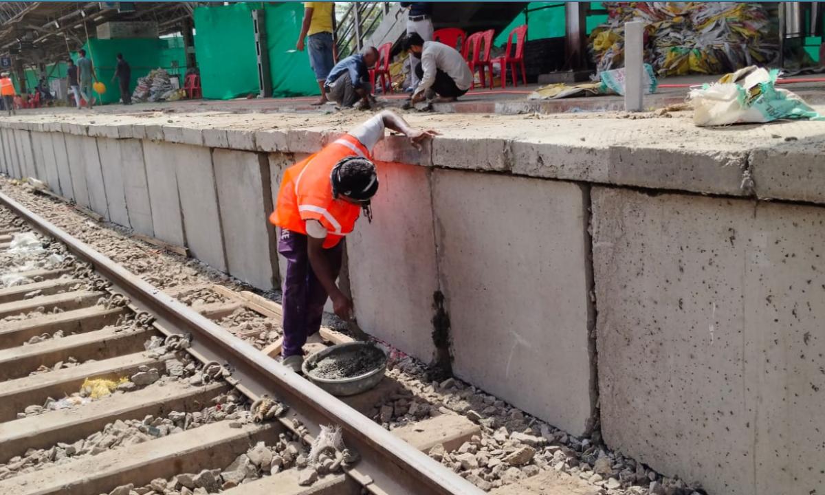 The work of placing pre-cast RCC blocks was completed at Platform 5 of Thane station at 4.45 am on Saturday, the CR said in a post on X. The platform wall is being constructed, it added.