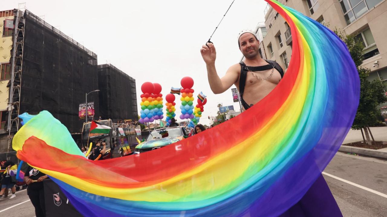 Participants highlighted the intersectionality of struggles for freedom and human rights, linking LGBTQ+ advocacy with broader social justice issues (Photo by Tommaso Boddi/Getty Images/AFP)
