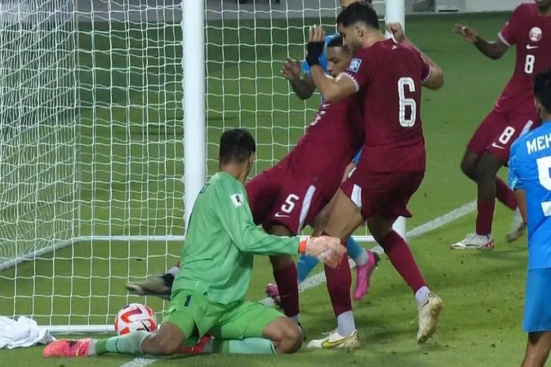 The All India Football Federation (AIFF) has lodged a complaint with the match commissioner, seeking a probe into the controversial goal awarded to Qatar in their World Cup qualifier in Doha. Since the ball had visibly rolled out of play, the game should have stopped and then resumed with a corner kick in this case as Sandhu was the last player to come in contact with the ball before it went out. But South Korean referee  Kim WooSung allowed play to continue
