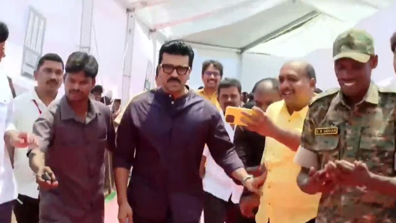 Ram Charan gently pushes relentless fan trying to take selfie - watch video