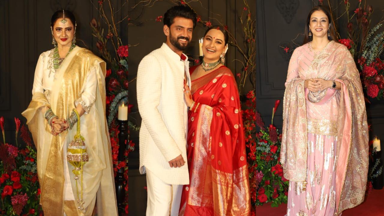 From Rekha to Tabu, who wore what at Sonakshi-Zaheer's wedding reception
