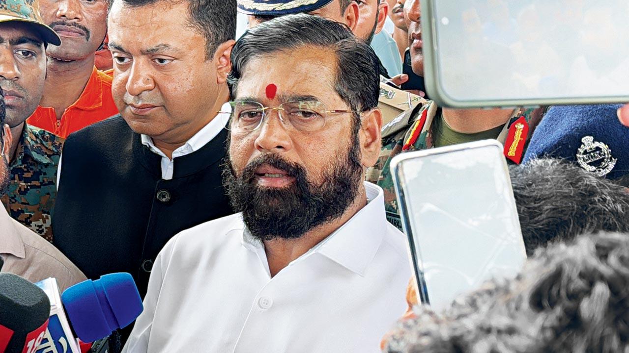 Chief Minster Eknath Shinde at the spot on Friday