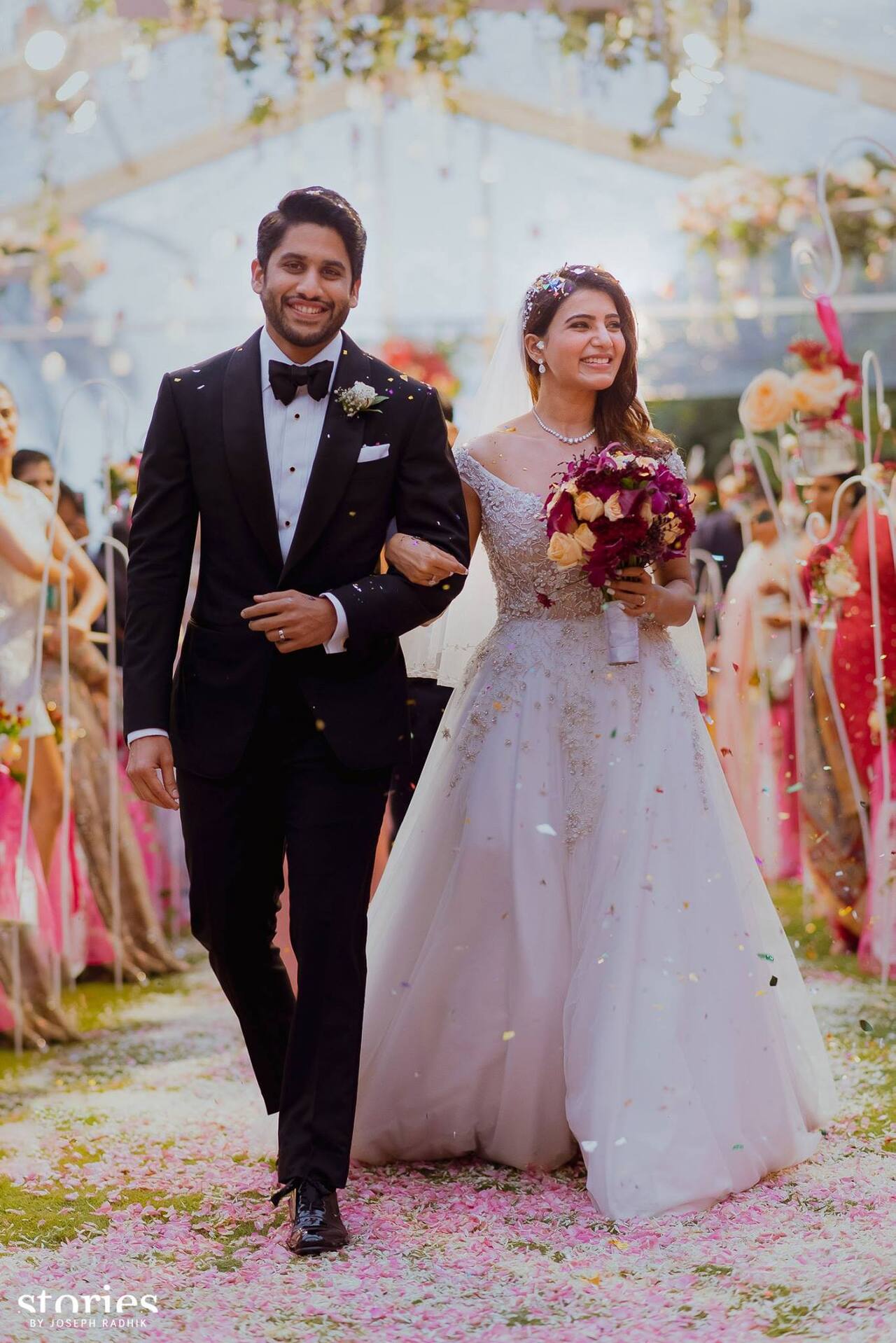 The actress stunned in a black bodycon dress that was repurposed from the gown that she wore for her wedding to ex-husband Naga Chaitanya. 