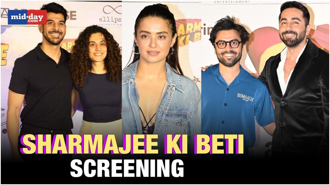 Ayushmann Khurrana, Taapsee Pannu and others at 'Sharmajee Ki Beti' screening