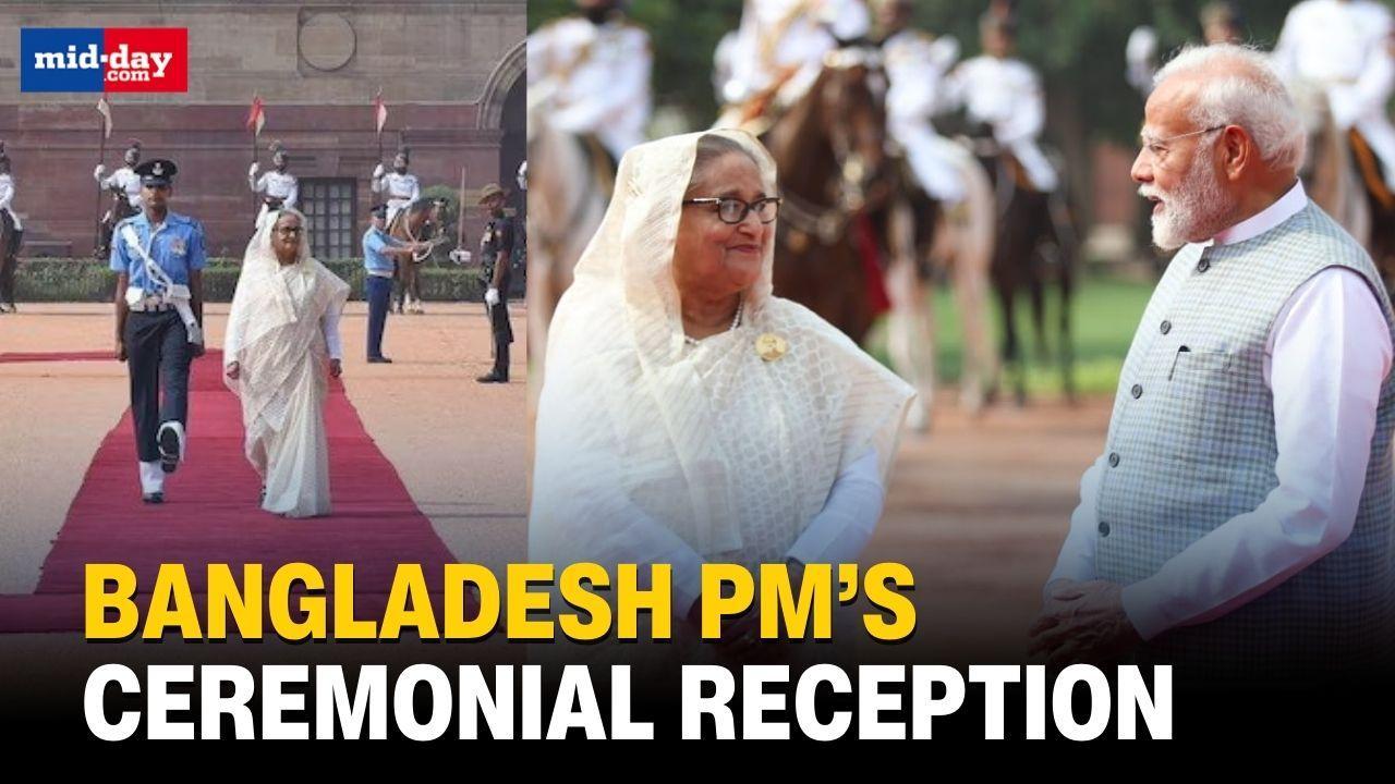 Sheikh Hasina Visit: Bangladesh PM accorded ceremonial reception in Delhi
