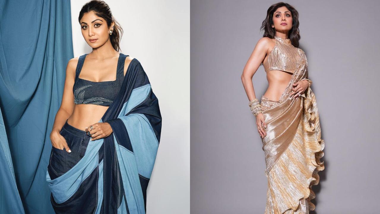 In Pics: Saree not sorry! Shilpa Shetty's guide to modern and off-beat drapes