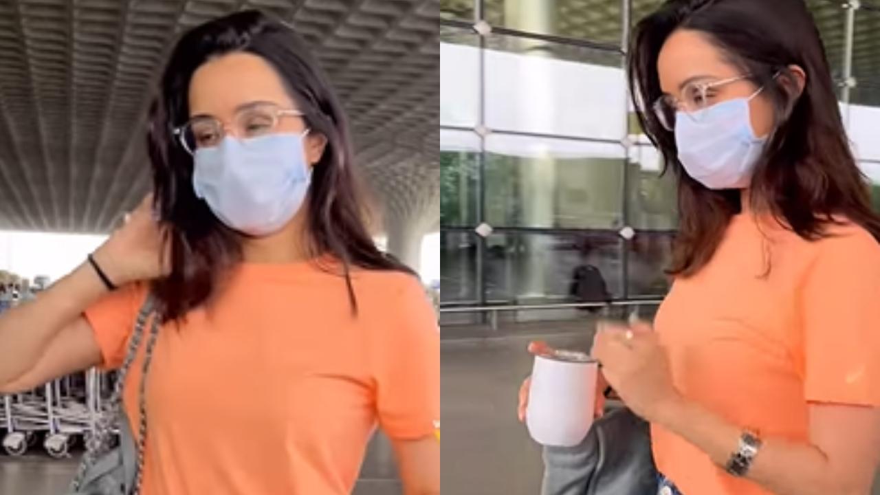 'Tabiyat down hai': Shraddha Kapoor sips on kadha as she jets off from Mumbai