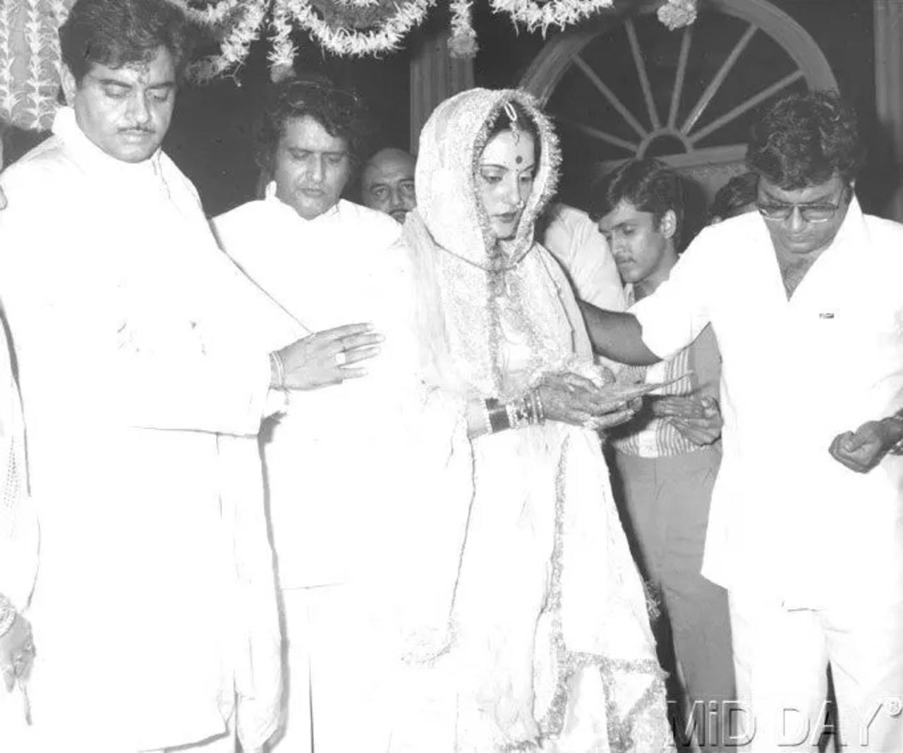Poonam was credited on-screen as Komal and shared screen space with future husband Shatrughan in the 1973 film 'Sabak'