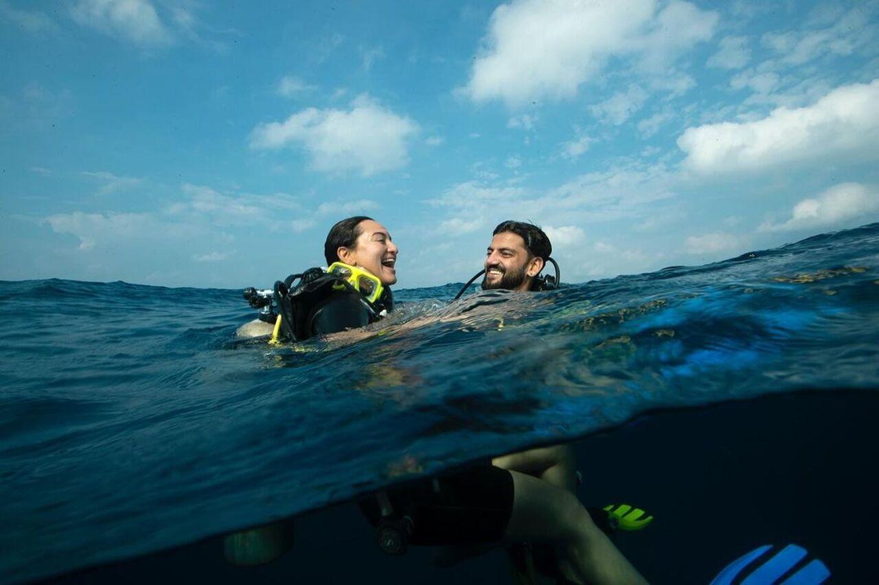Sonakshi is an ocean lover and has also taken scuba diving training