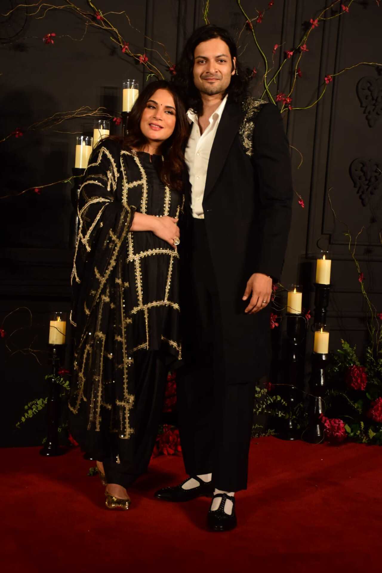 Parents-to-be Richa Chadha and Ali Fazal attended the event in fashionable black outfits. 