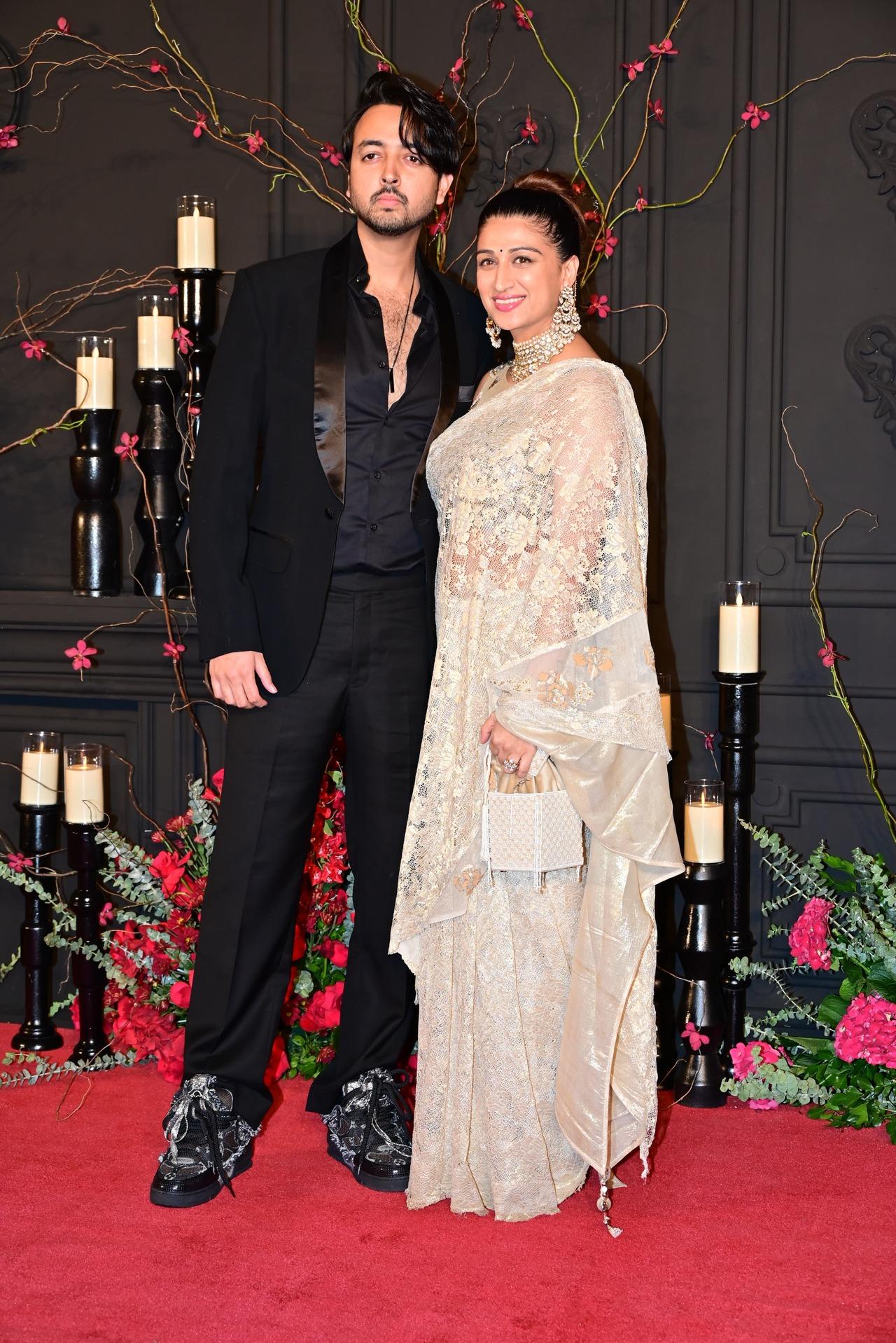 Actor Priyank Sharma arrived with his wife Shaza Morani for the grand celebration. 