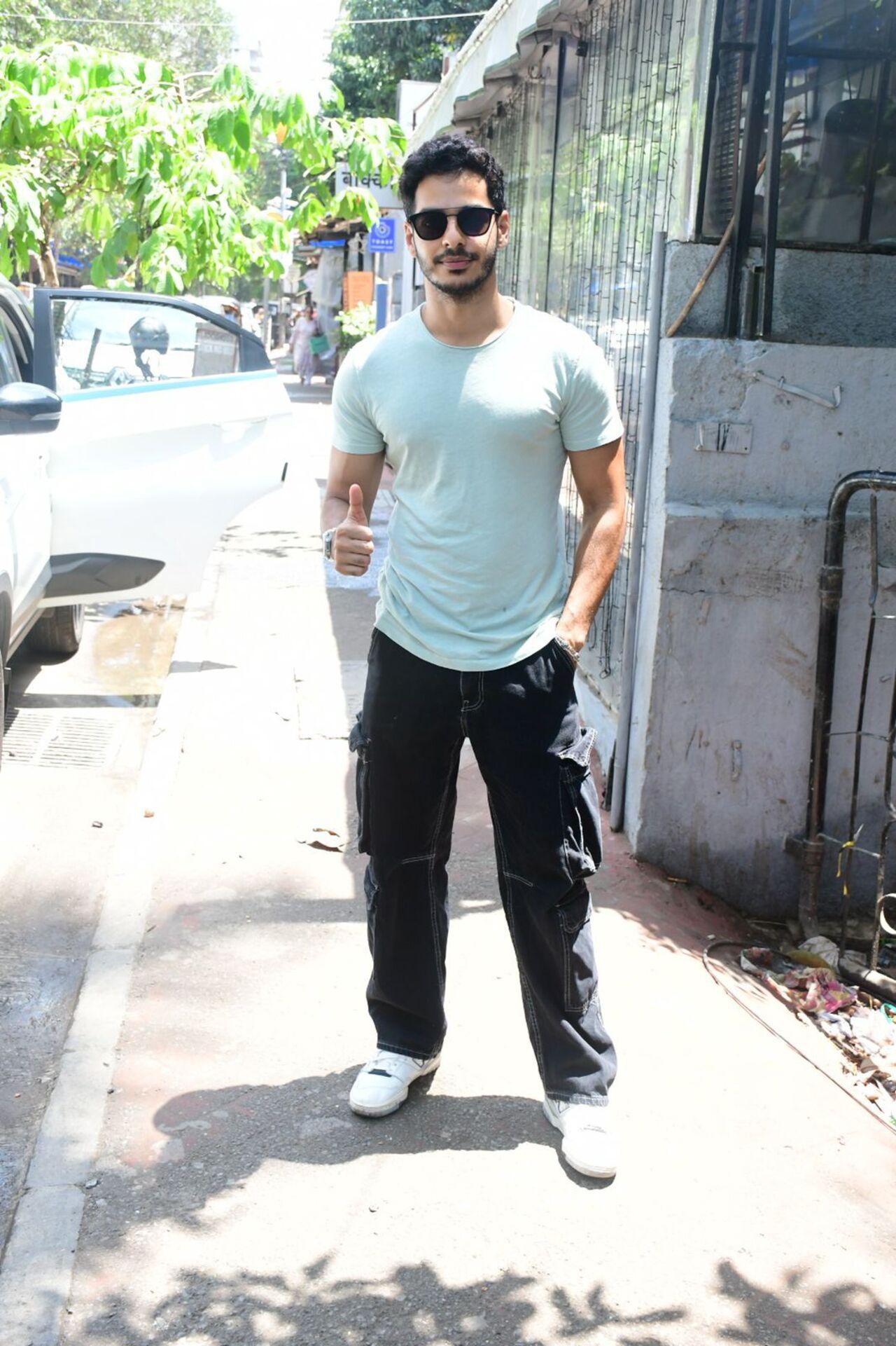 Ishaan Khatter spotted sporting a casual look in the city
