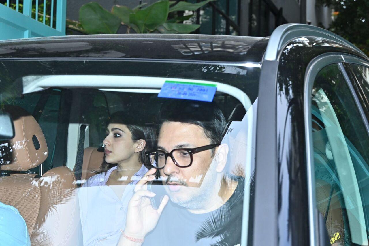Sara Ali Khan with producer Dinesh Vijan at Maddock Office