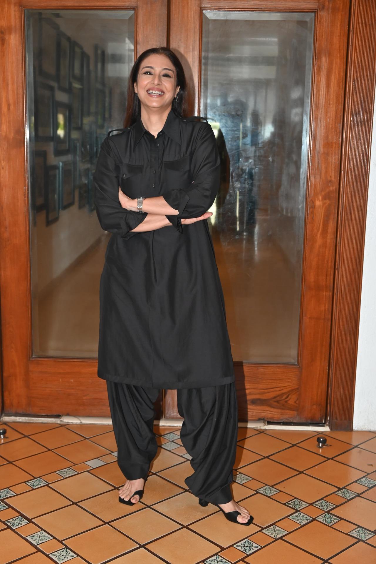Seasoned actor Tabu was spotted promoting her upcoming love saga, ‘Auron Mein Kahan Dum Tha’ at Sun N Sand Hotel, in Juhu.