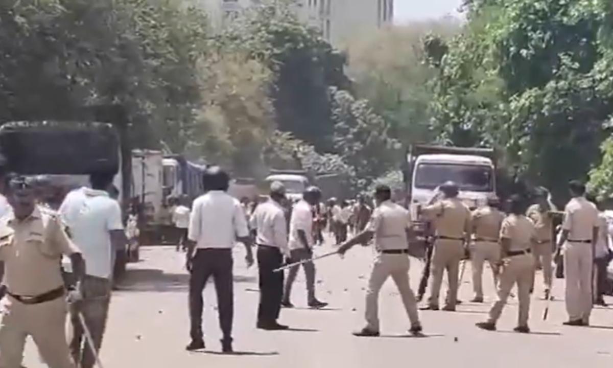 Mumbai: Police officers injured in a stone pelting incident in Powai