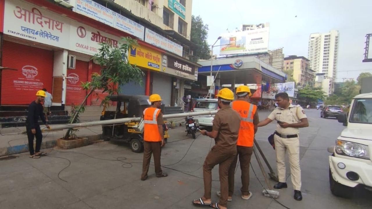 Maharashtra: 42-year-old man injured after street light pole falls on him in Thane