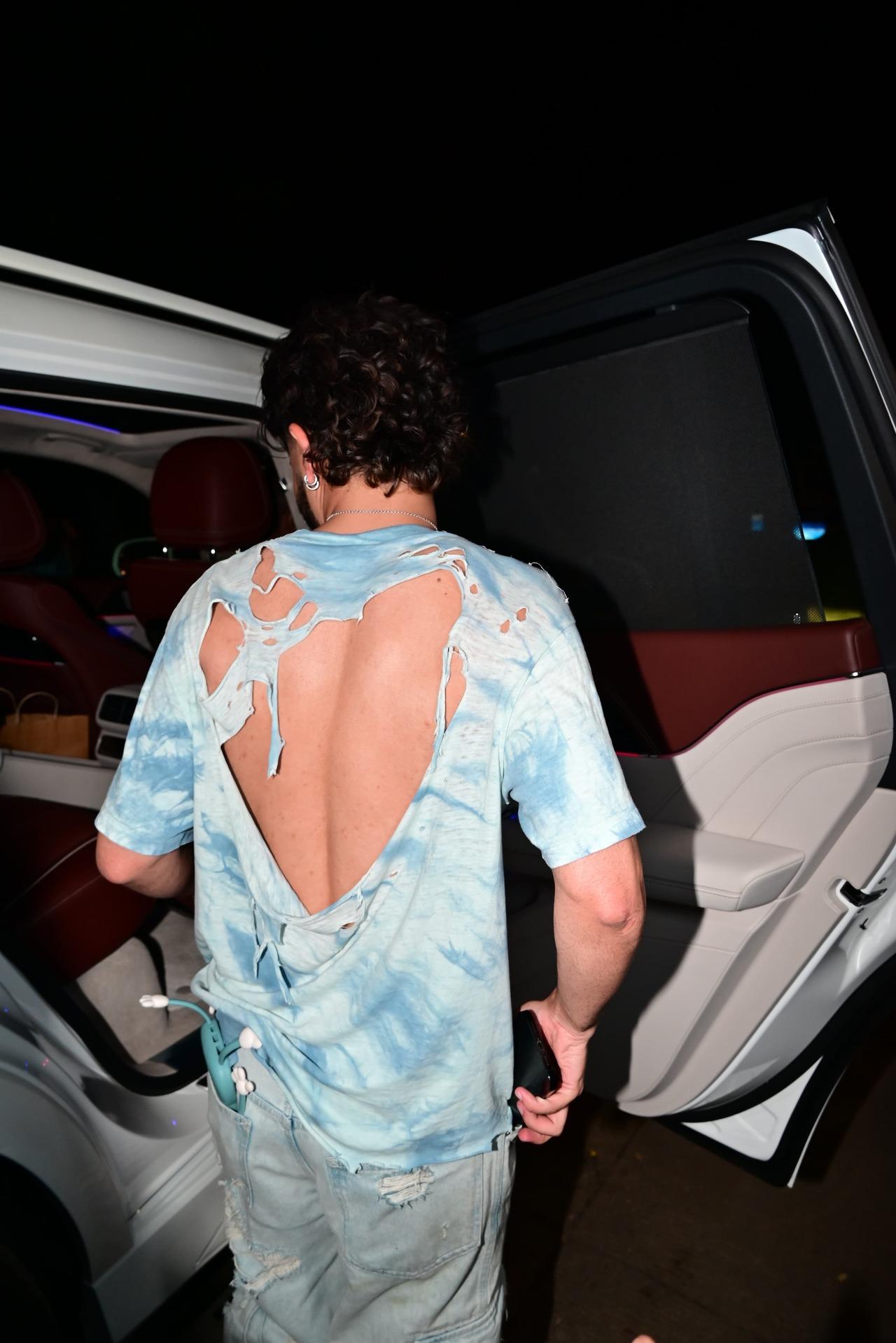Orry took the distressed fashion look to a whole new level with his t-shirt