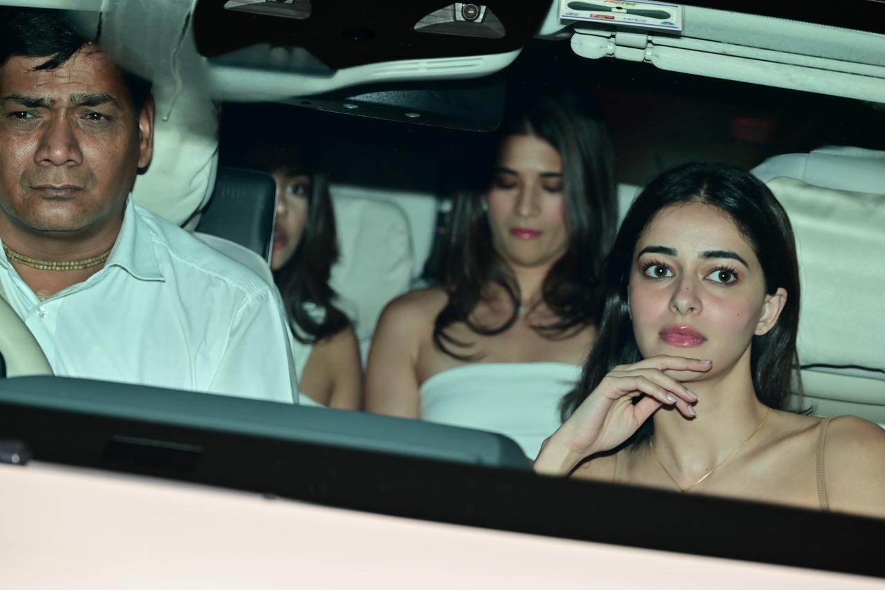 Ananya Panday got papped as she left the party with her friends