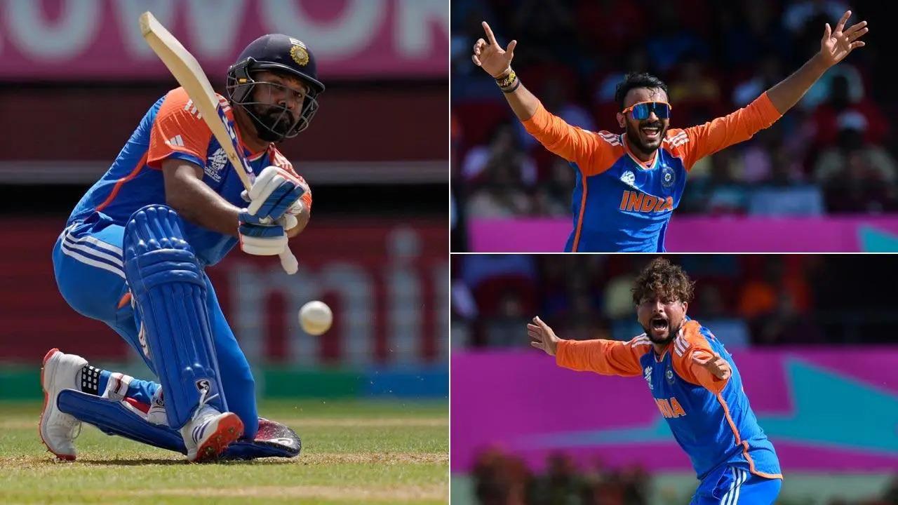 Rohit Sharma, Kuldeep Yadav, Axar Patel (Pic: File Pic)