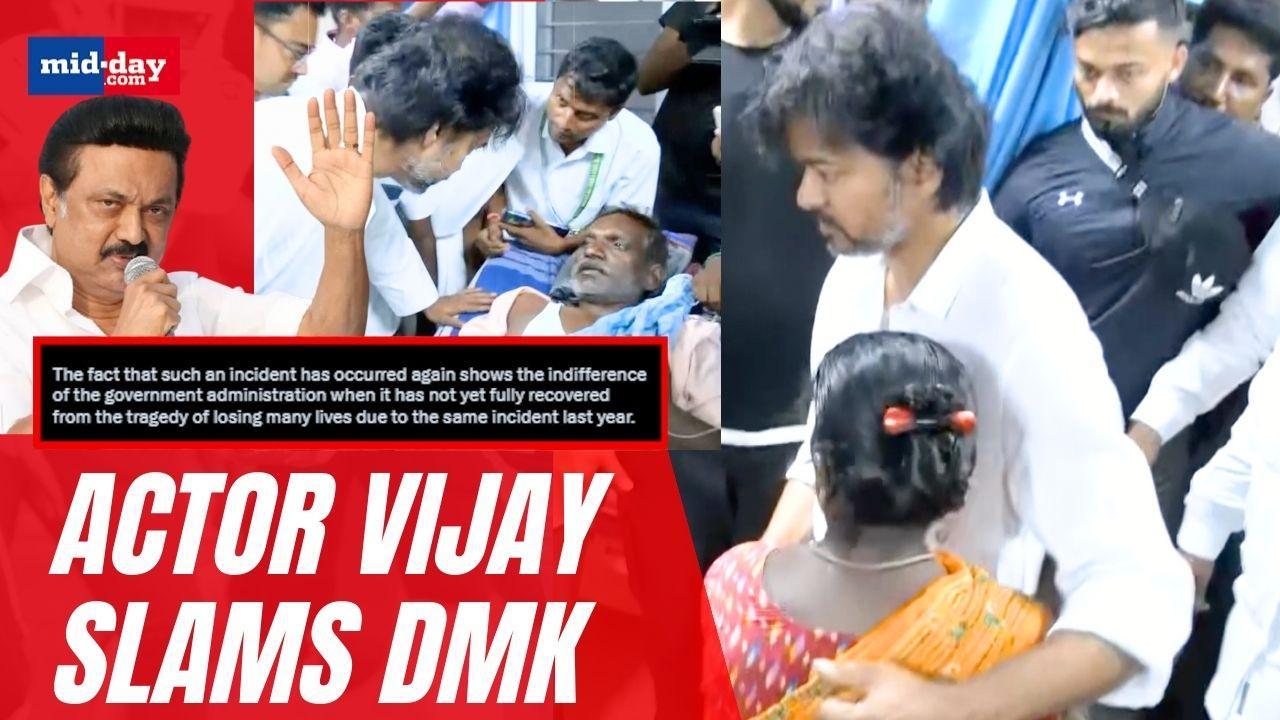 Hooch Tragedy: Tamil superstar Thalapathy Vijay visits victims, slams DMK