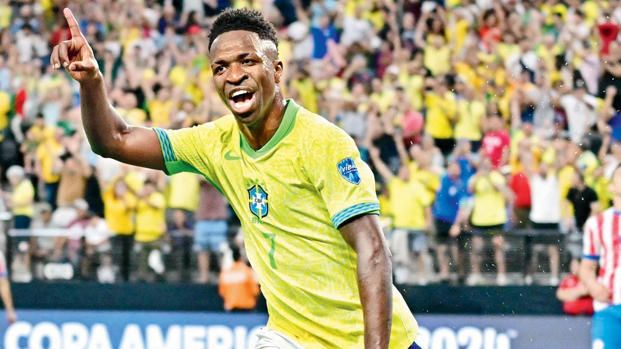 Vinicius scores brace as Brazil thump Paraguay 4-1