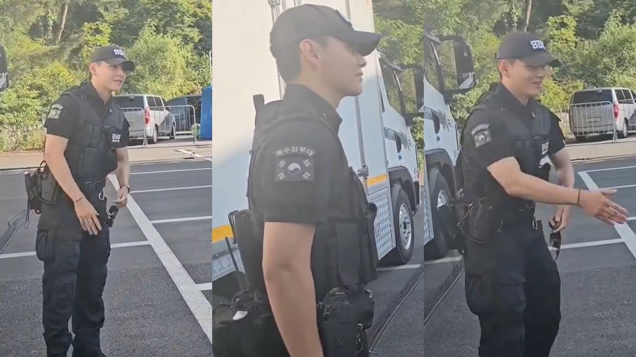 BTS ARMY can't stop drooling over V aka Kim Taehyung's buffed physique in uniform on special duty 