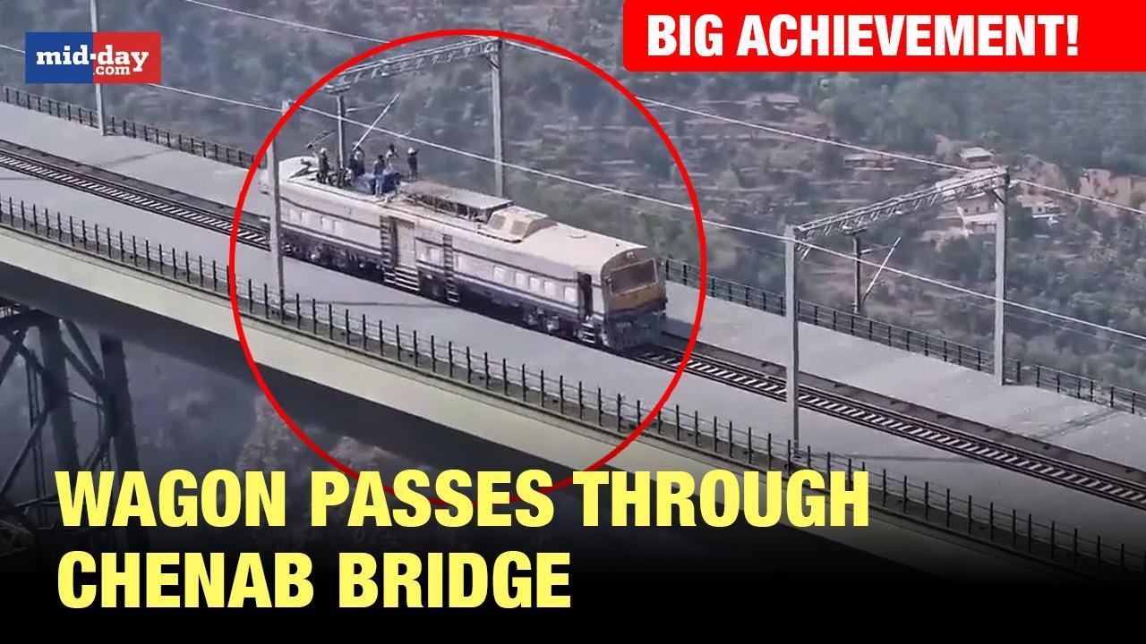 Chenab Rail Bridge: Milestone Achieved As Wagon Passes Through Chenab Bridge
