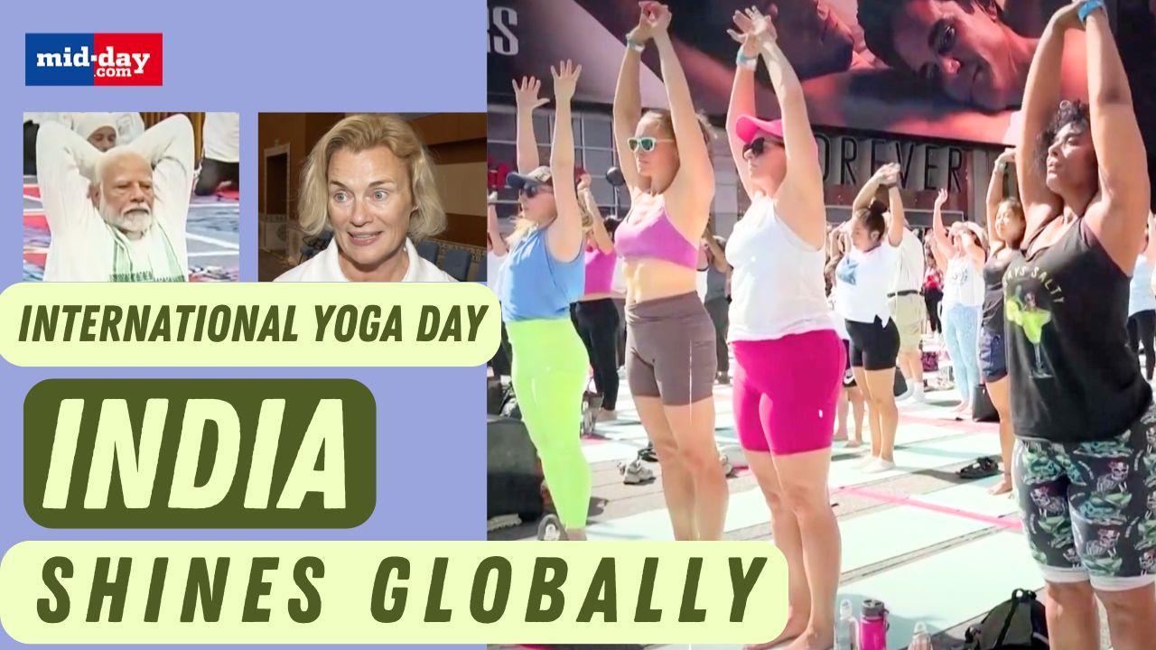 International Yoga Day 2024: Mass Yoga performance at Times Square in US