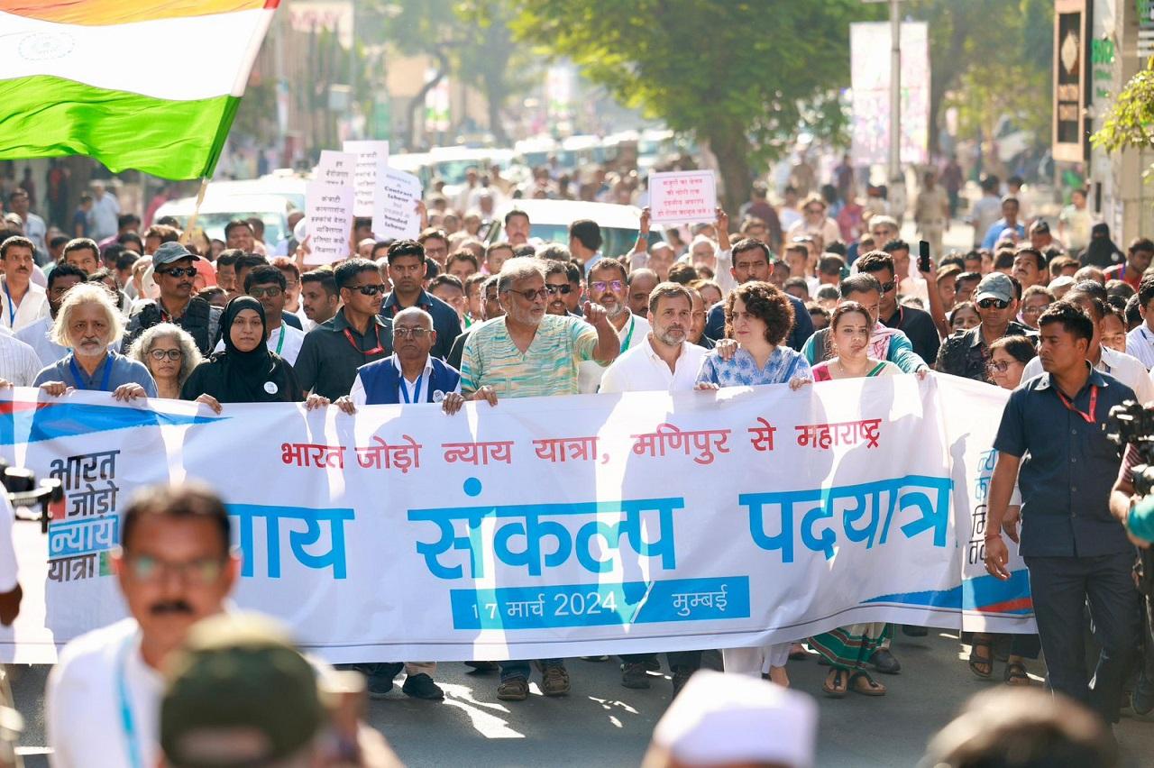 Members of some of the opposition INDIA bloc constituents joined Rahul Gandhi in the padyatra