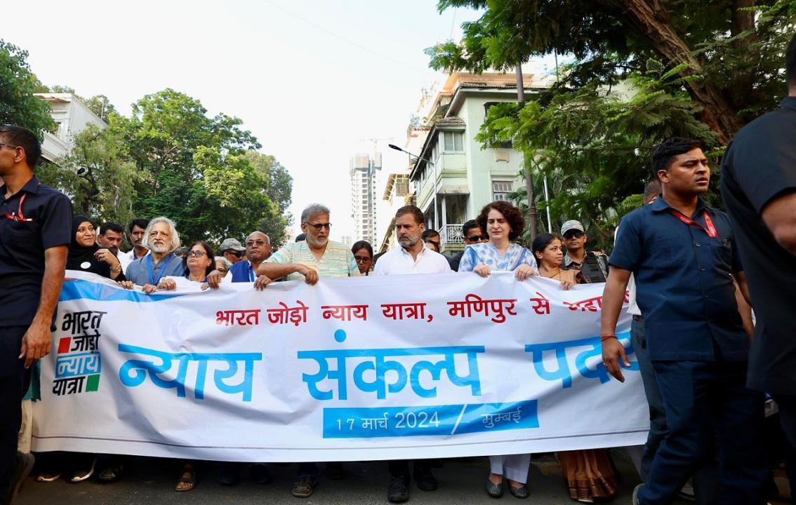 In Photos: Rahul Gandhi holds 'Nyay Sankalp Padyatra' in Mumbai