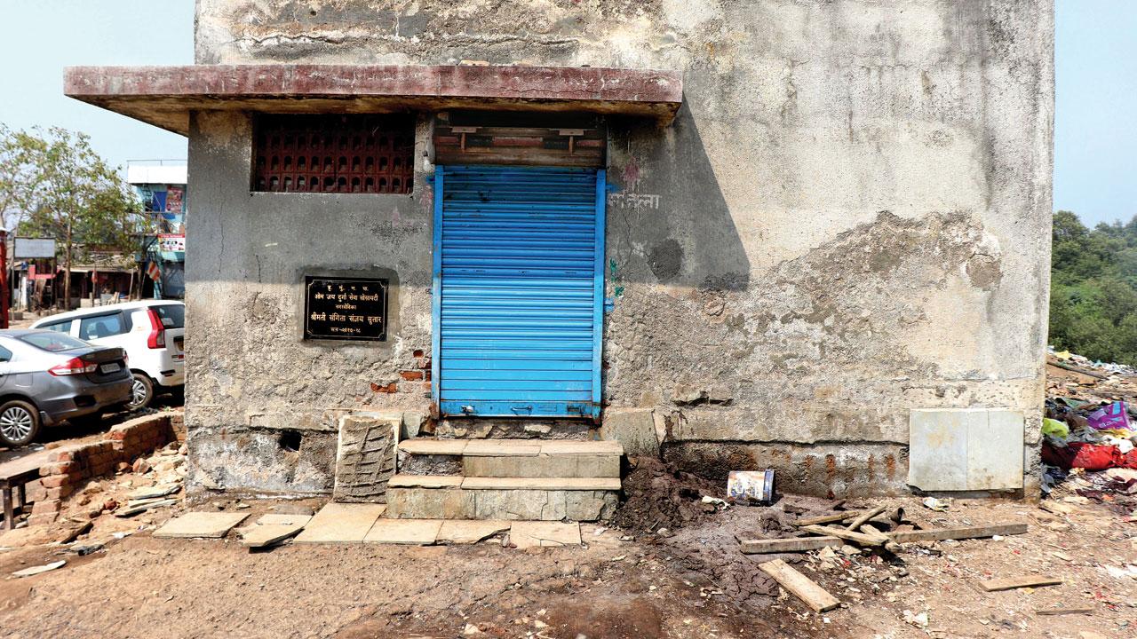 The toilet at Ambujwadi in Malwani, Malad where the mishap occurred. Pic/Anurag Ahire