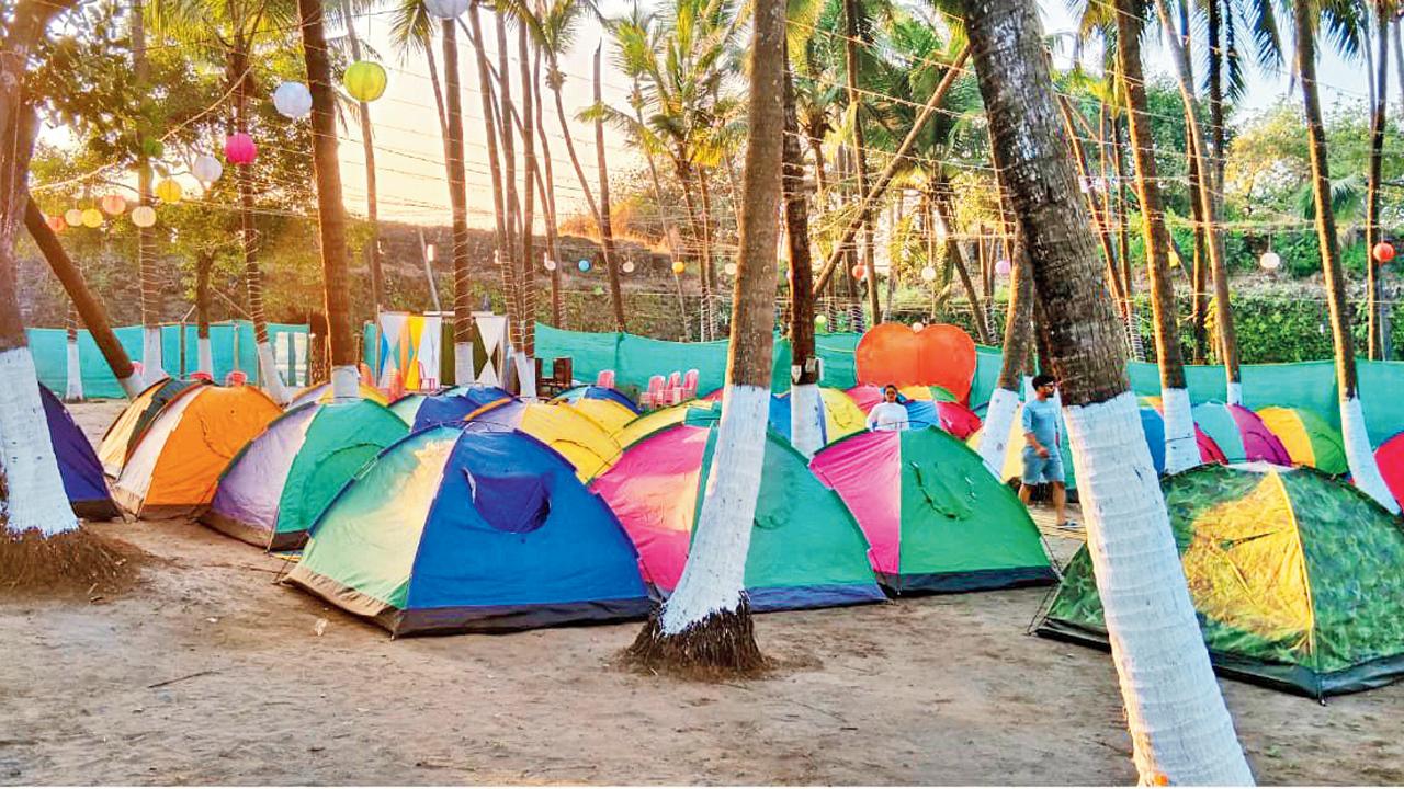 The camping trip features a movie screening and adventure sports