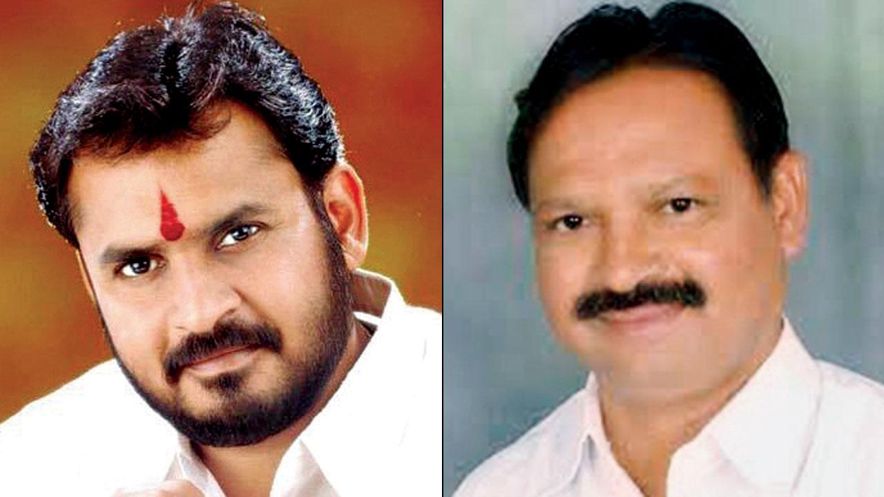 Dinesh Boob, Prahar Janshakti Party candidate (right) Balwant Wankhede, Congress candidate