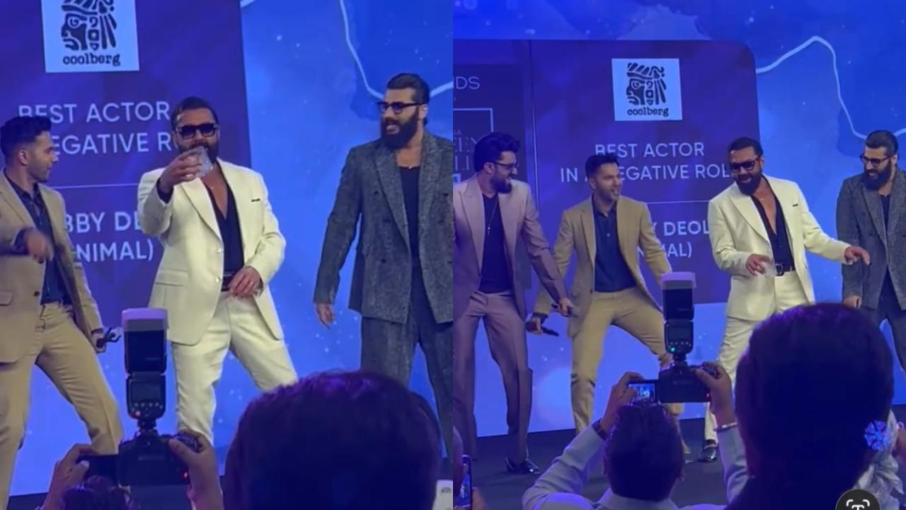 Varun Dhawan & Arjun Kapoor surprise actor Bobby Deol with special dance