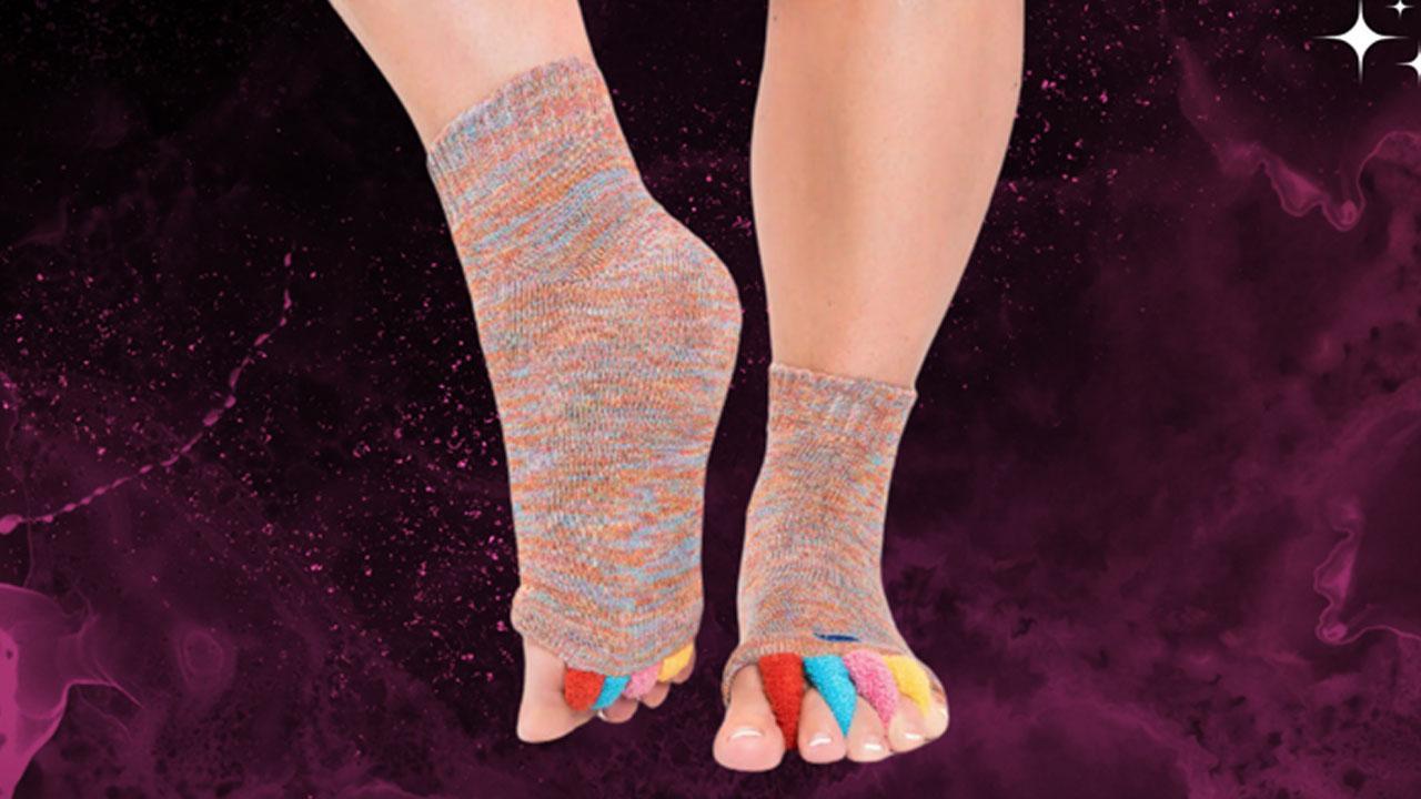 Relieve foot pain with Foot Alignment Socks in Purple. – My-Happy Feet -  The Original Foot Alignment Socks