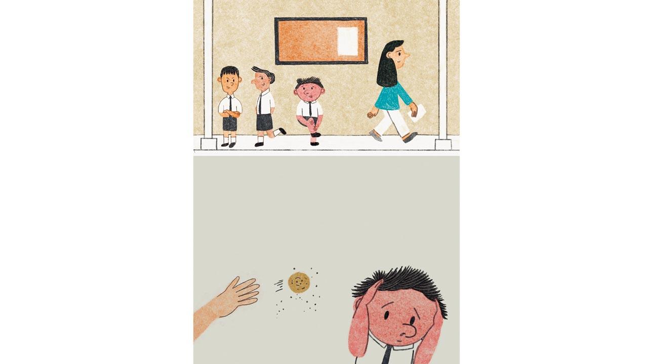 The book talks about themes like fitting in and trust issues. Illustrations courtesy/Bhargavi Rudraraju; Pratham Books