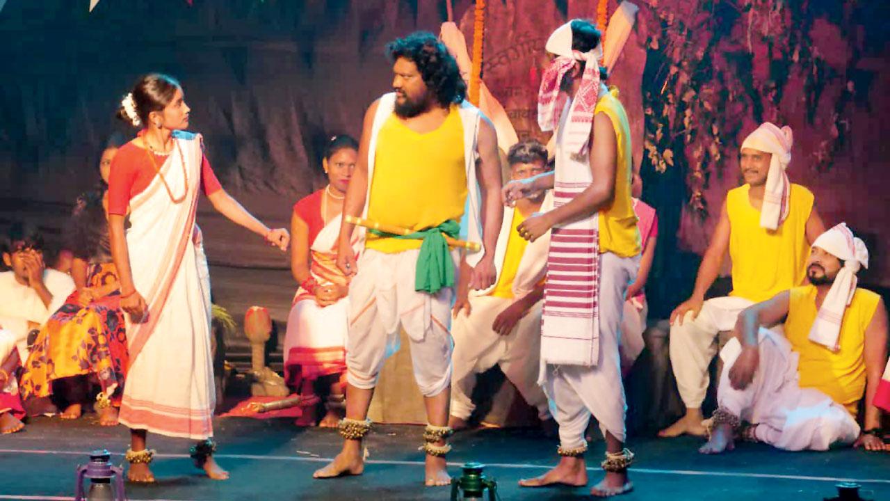 A moment from the play, Gohaeer Jatra