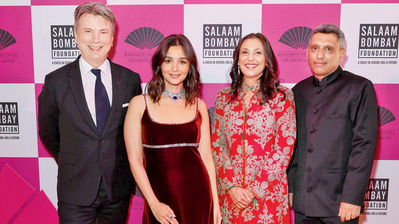 Bhatt with Salaam Bombay’s founder Padmini Sekhsaria and guests