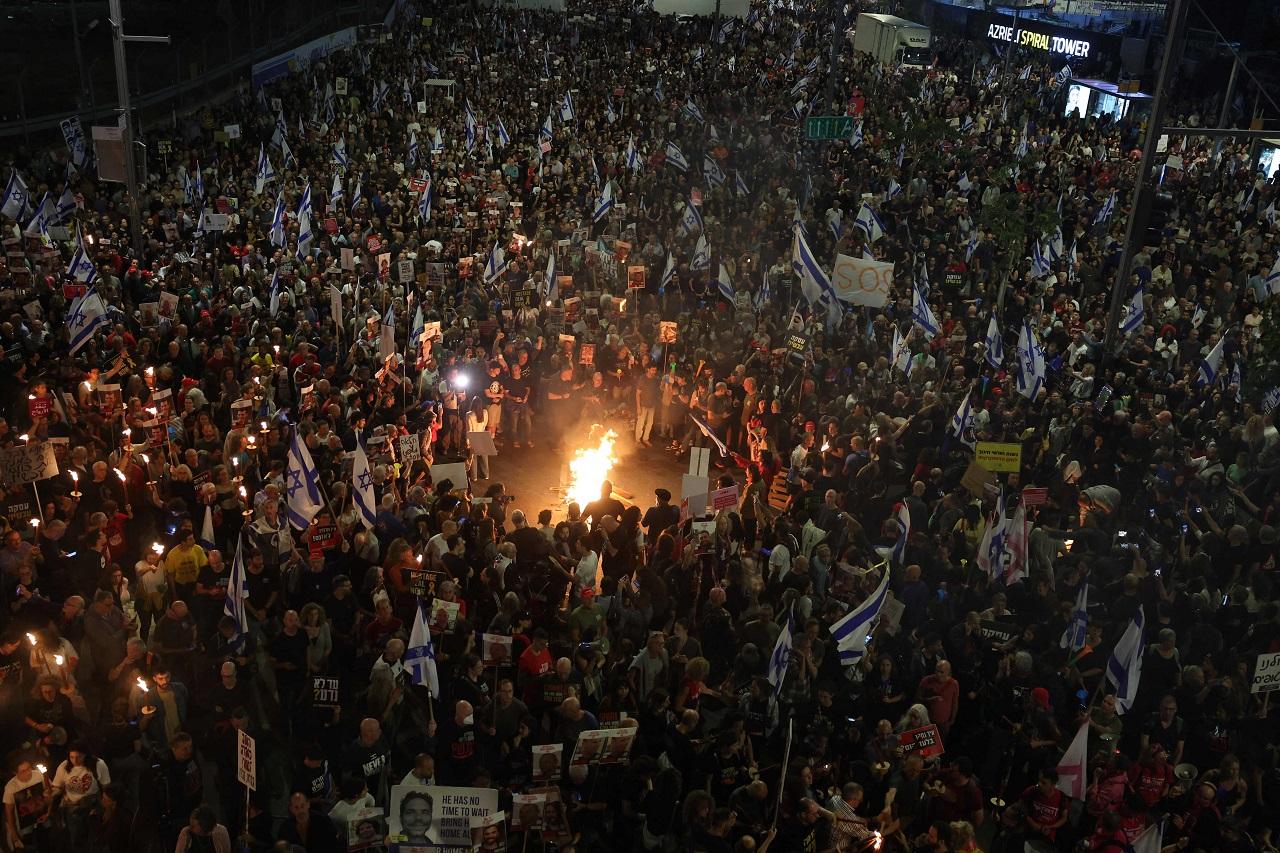Israel Police encouraged protesters in Tel Aviv to obey the law and avoid violent protests in a separate statement released on Saturday and posted on X