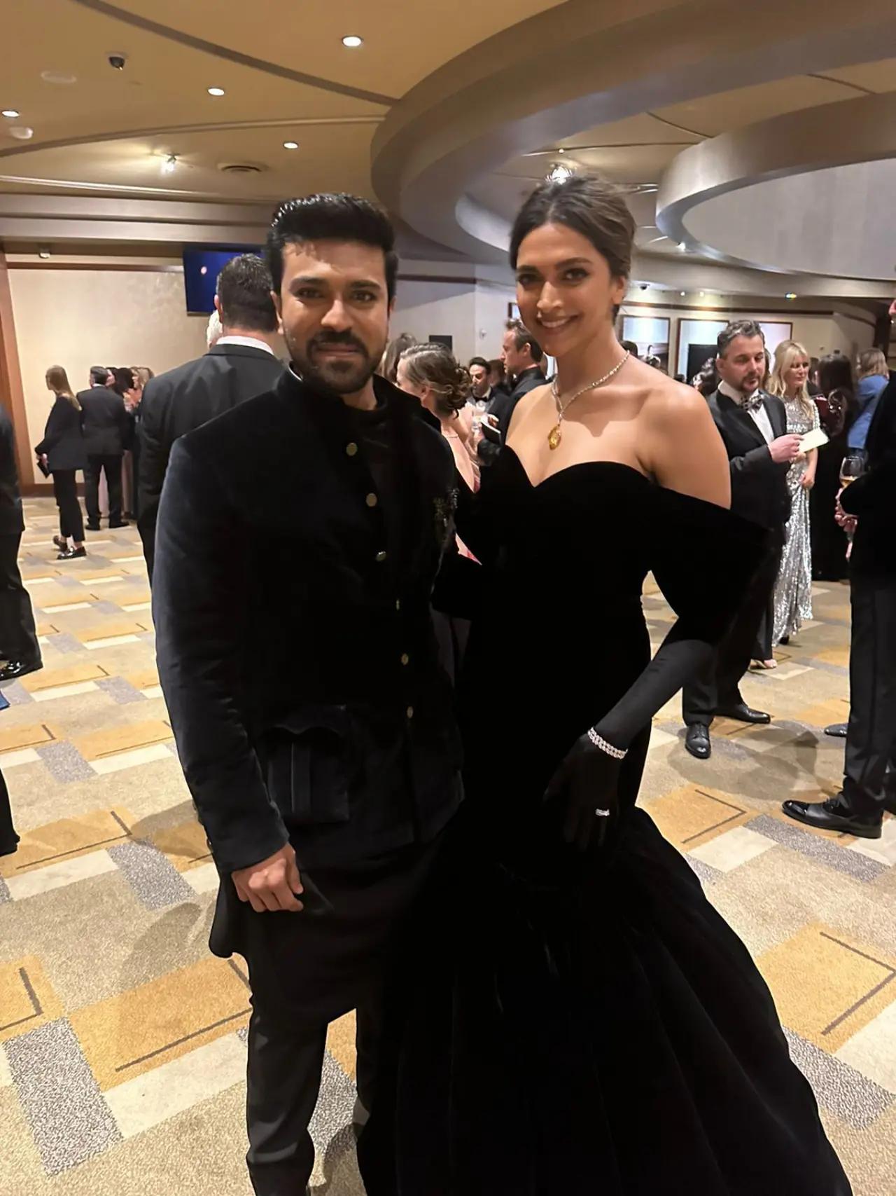 Deepika Padukone was at the ceremony as one of the presenters. She introduced the song 'Naatu Naatu' ahead of its live performance on stage. She also posed with RRR star Ram Charan on the red carpet