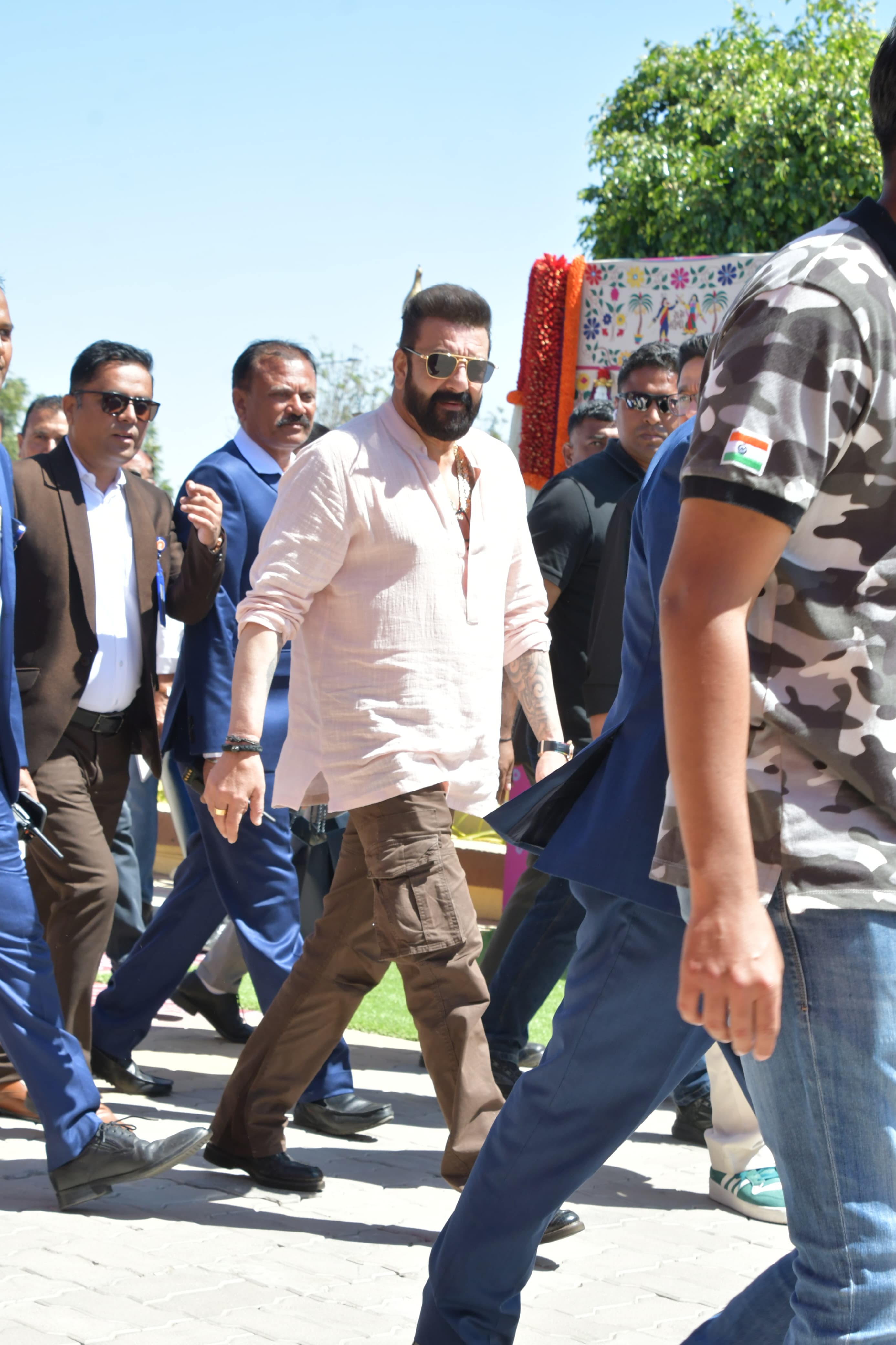 Ahead of the third day of Anant and Radhika's pre-wedding celebration, Sanjay Dutt landed in Jamnagar