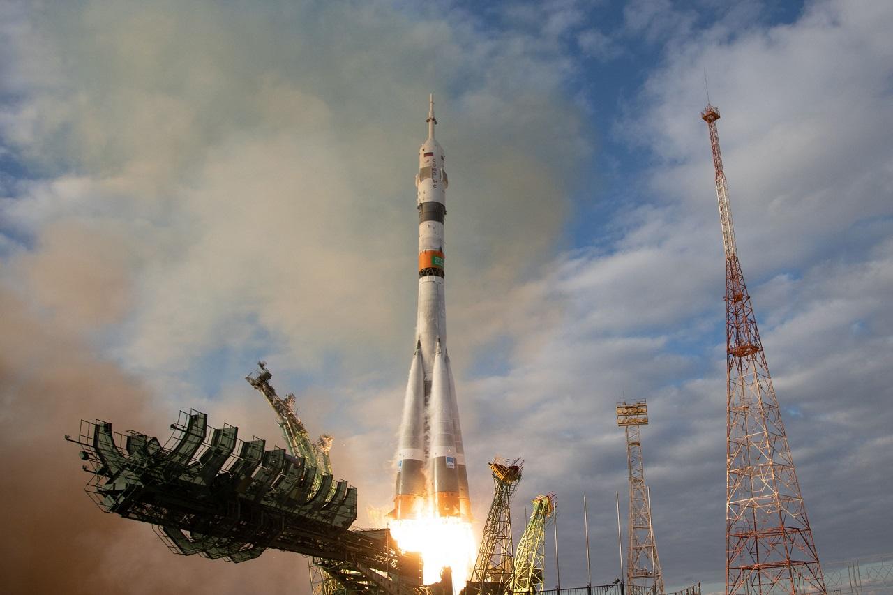 The space capsule atop the rocket separated and went into orbit eight minutes after the launch and began a two-day, 34-orbit trip to the space station