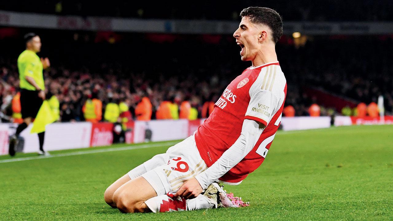 Kai Havertz scores winner as  Arsenal go atop in dramatic style