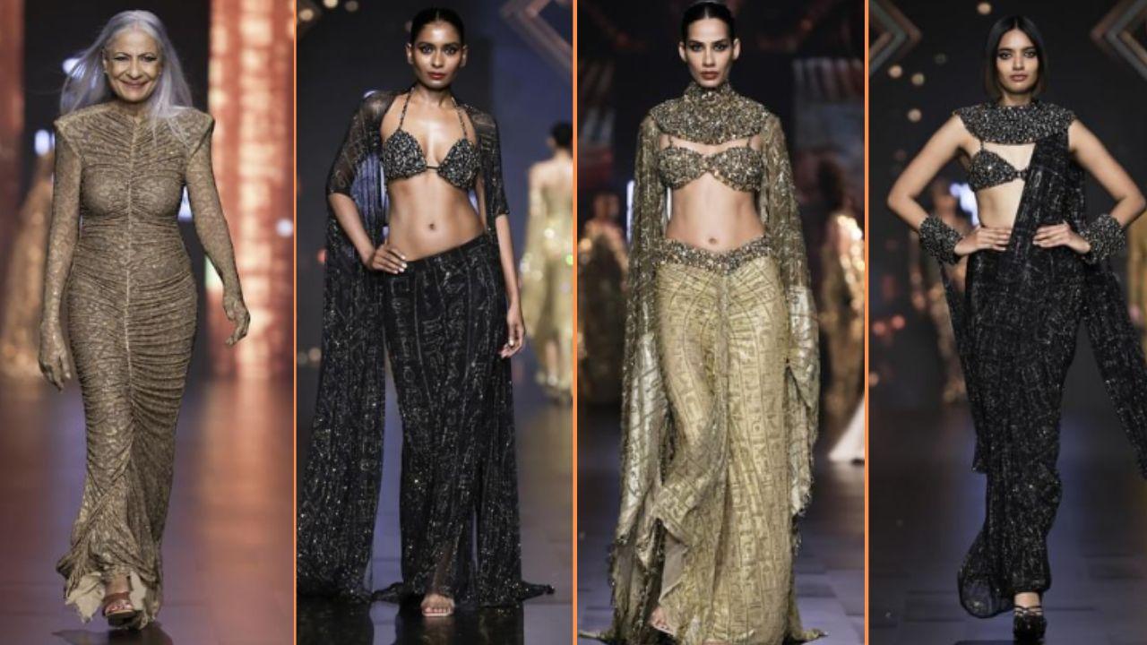 Itrh’s latest collection- ANKH where ancient Egypt meets Indian allure. Each piece embodies the mystique of the Nile and iconic figures like Nefertiti and Cleopatra, blending opulence and intrigue seamlessly. The collection embodies harmony and balance, from structured jackets to flowing skirts, enhancing the wearer’s natural beauty with precision and symmetry.
