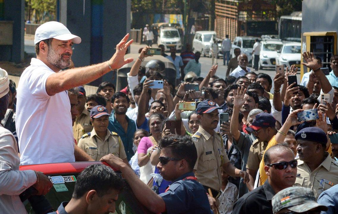 Rahul Gandhi holds 'Nyay Sankalp Padyatra' in Mumbai