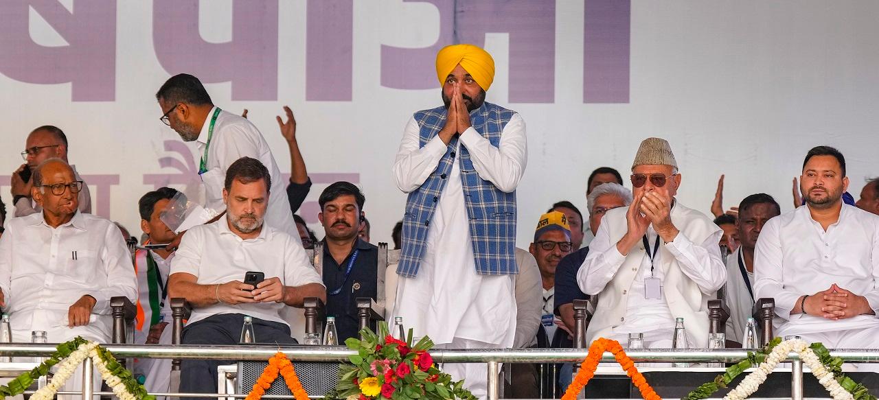 Congress leaders Mallikarjun Kharge and Rahul Gandhi, AAP leader and Punjab Chief Minister Bhagwant Mann and RJD leader Tejashwi Yadav are also expected to join
