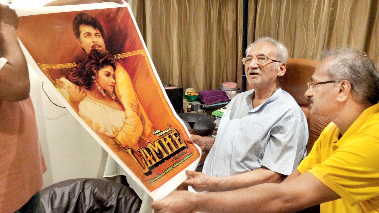 Juker examines a poster of Yash Chopra’s Lamhe